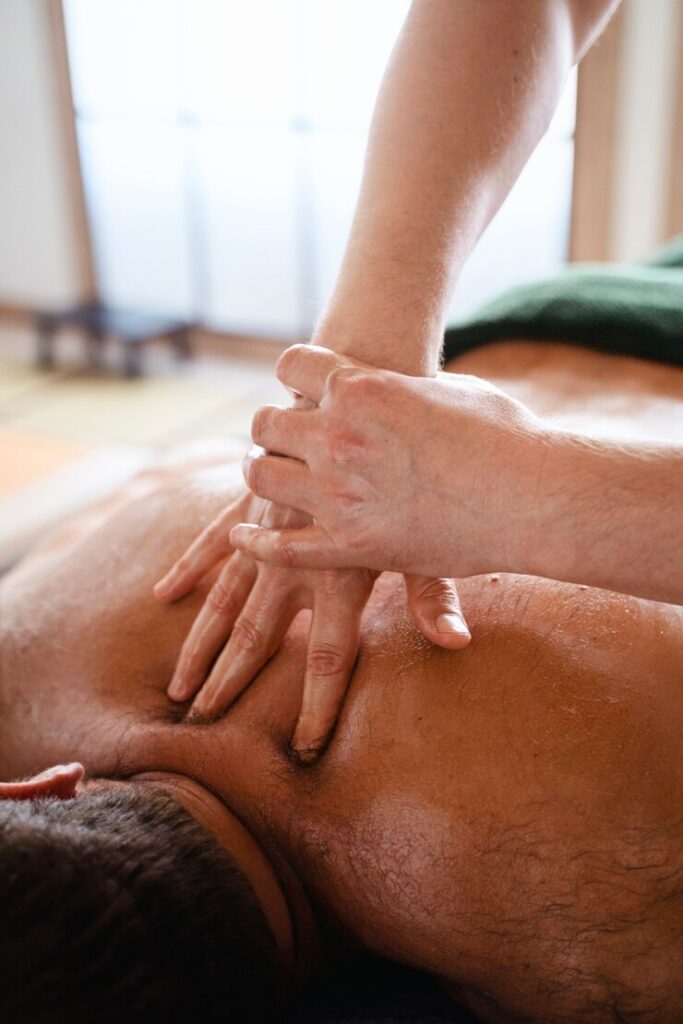 high angle man getting massage 23 2150649758
